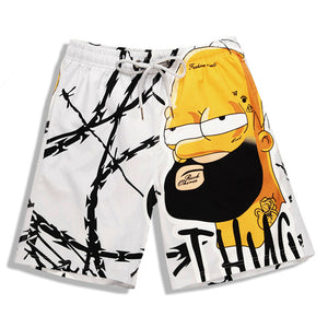 S5262,Beach,Shorts,Board,Shorts,Cartoon,Printing,Drying,Waterproof,Elasticity