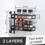 Jiexing,Layers,Rotating,Spice,Adjustable,Height,Kitchen