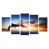 Dolphin,Sunset,Canvas,Print,Paintings,Poster,Picture,Decor,Unframed