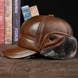 Trapper,Men's,Thick,Outdoor,Earmuffs,Cotton,Leather,Baseball