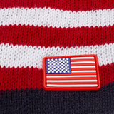 America,Stripe,Pattern,Winter,Outdoor,Daily,Woolen,Beanie