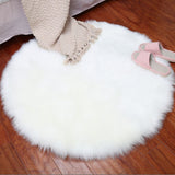 Plain,Fluffy,Round,Carpet,Hairy,Bedroom,Carpet