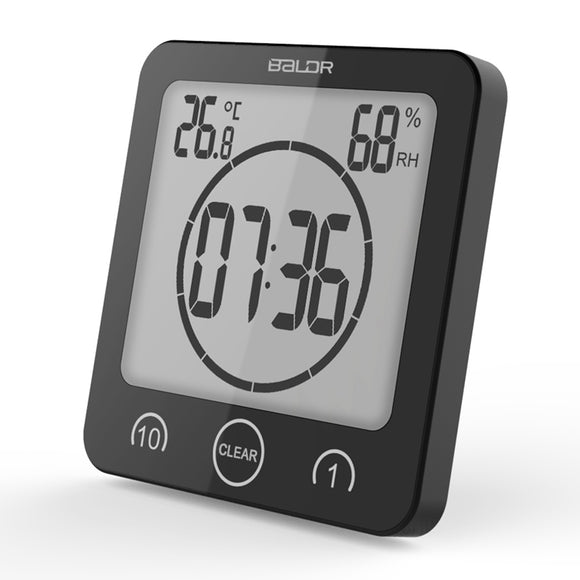 Digital,Waterproof,Shower,Clock,Temperature,Sensor,Countdown,Bathroom,Timer