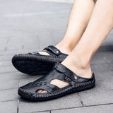 Genuine,Leather,Cowhide,Sandals,Summer,Quality,Beach,Slippers,Casual,Sneakers,Outdoor,Beach,Shoes