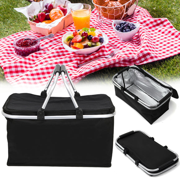 IPRee,Folding,Picnic,Storage,Baskets,Insulated,Storage,Cooler,Hamper,Waterproof,Camping,Travel,Lunch