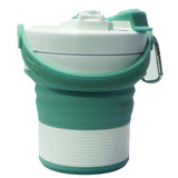 IPRee,450ml,Silicone,Folding,Portable,Telescopic,Water,Drinking,Bottle,Coffee,Straw