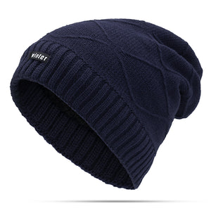 Unisex,Winter,Thickened,Velvet,Liner,Knitted,Outdoor,Casual,Baggy,Beanie