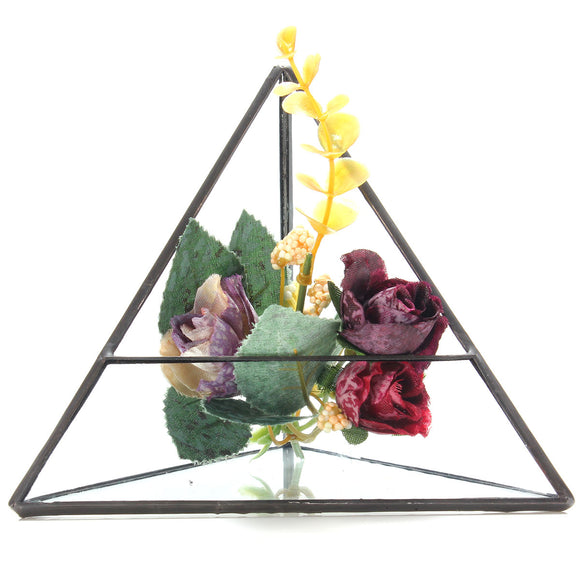 Triangle,Greenhouse,Glass,Terrarium,Micro,Landscape,Succulent,Plants,Flower