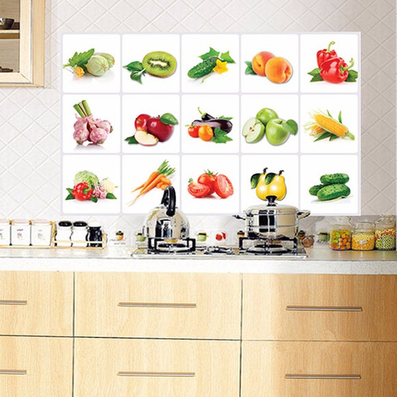 45*70cm,Kitchen,Vegetable,Fruit,Sticker,Removable,Waterproof,Sticker,Decor