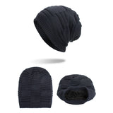 Winter,Velvet,Thicken,Hedging,Double,Layers,Earmuffs,Knitted,Beanie