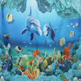 Ocean,Dolphin,Bathroom,Shower,Curtain,Waterproof,180x180cm