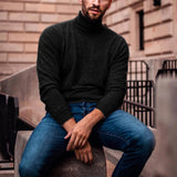 Men's,Sleeve,Turtleneck,Pullover,Casual,Comfortable,Sweaters,Autumn,Winter,Knitted,Clothes
