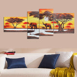 Piece,Elephant,Forest,Canvas,Print,Poster,Paintings,Decor