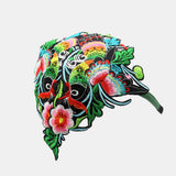 Women,Manual,Vintage,Embroidery,Hallow,Ethnic,Style,Flower,Printing,Headband