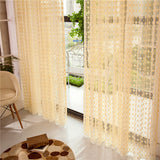 Panel,Champagne,Window,Screening,Hollow,Bedroom,Balcony,Sheer,Tulle,Curtains