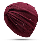 Women,Muslim,Crossword,Cotton,Flexible,Earmuffs,Turban,Winter,Beanie