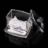 Storage,Boxes,Cotton,Holder,Clear,Acrylic,Cosmetic,Makeup,Hotel,Supplies