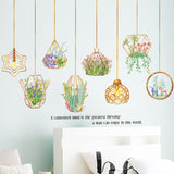 Creative,Plant,Leaves,Removable,Stickers,Hanging,Basket,Flower,Bedroom,Kitchen,Adhesive,Sticker,Decorations
