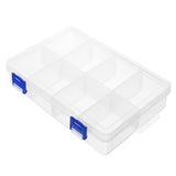 Grids,Transparent,Storage,Double,Latch,Compartments,Parts,Container,Assortment,Organizer