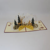 Christmas,Forest,Greeting,Christmas,Gifts,Party,Greeting,Paper,Carving