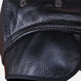 Vintage,Genuine,Leather,Beret,Outdoor,Adjustable