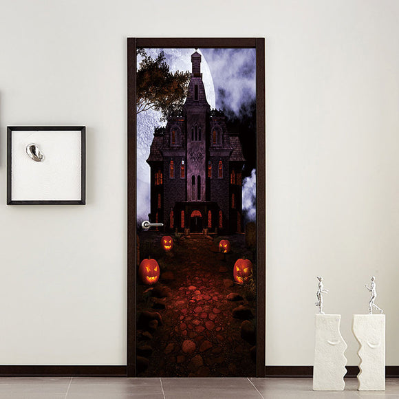 Miico,MT002,Halloween,Sticker,Sticker,Creative,Removable,Sticker,Papaya,Castle