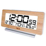 FanJu,FJ3523W,Clock,Electronic,Digital,Table,Clock,Wooden,Indoor,Thermometer