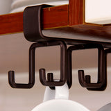 Hooks,Holder,Kitchen,Cabinet,Under,Shelf,Storage,Organizer