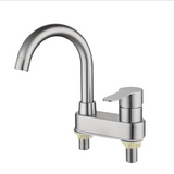 Stainless,Steel,Bathroom,Basin,Faucet,Rotate,Single,Handle,Double,Mixer,Hoses