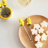 Silicone,Fruit,Forks,Cartoon,Animal,Stainless,Steel,Salad,Dessert,Fruit,Picks