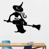 Creative,Witch,Broom,Sticker,Removable,Halloween,Decor,Black,Sticker,Poster,Wallpapers