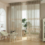Fiber,Hollow,Tulle,Sheer,Curtains,Window,Screening,Bedroom,Living,Decor