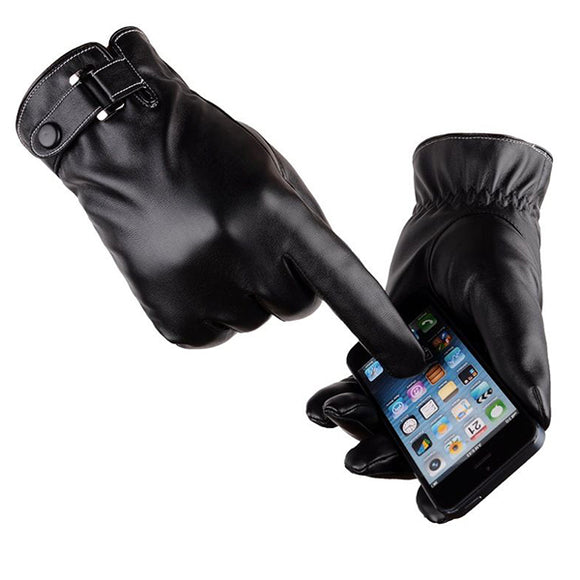 Thick,Windproof,Touch,Screen,Leather,Cycling,Gloves