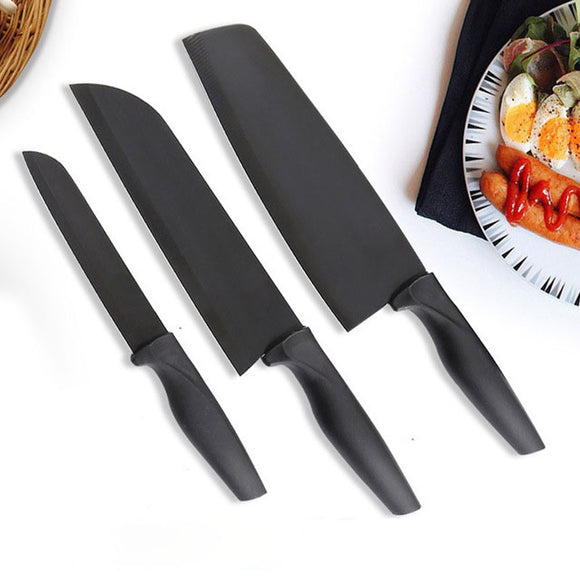 KCASA,Black,Stainless,Steel,Kitchen,Knife,Coating,Sharp,Blade,Knife,Light,Weight,Handle,Kitchen,Knife