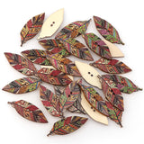 50PCS,Retro,Style,Leaves,Shaped,Wooden,Buttons,Washable,Sewing,Buttons,Decor,Handcraft,Supplies