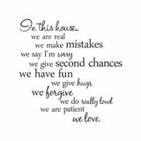 60X56CM,House,English,Letter,Proverbs,Stickers,Decoration