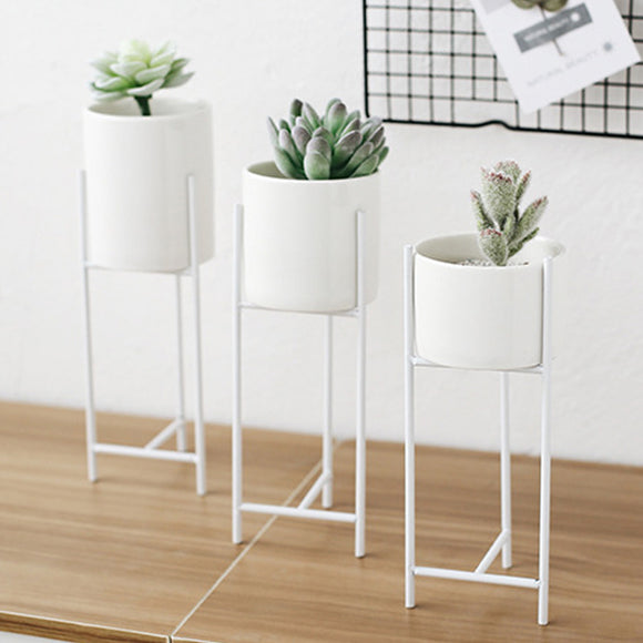 Metal,Ceramic,Succulent,Plant,Container,Flower,Planter,Garden,Decor,Decorative