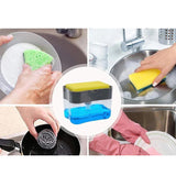 Dispenser,Sponge,Holder,Manual,Press,Organizer,Cleaning,Liquid,Dispenser,Container,Kitchen,Cleaner