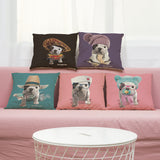 French,Bulldog,Printed,Pillowcase,Cotton,Linen,House,Decoration,Cushion,Cover,Pillow