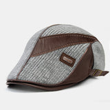 Banggood,Design,Leather,Patchwork,Color,Casual,Personality,Forward,Beret