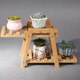 Bamboo,Wooden,Plant,Stand,Indoor,Outdoor,Garden,Planter,Flower,Shelf