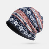 Women,Winter,Cotton,Flower,Printing,Beanie,Gaiter,Outdoor,Protection,Scarf