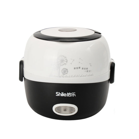 Electric,Portable,Lunch,Cooker,Steamer,Layer,Stainless,Steel,Container