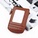 IPRee,Holder,Zipper,Leather,Wallet,Travel,Portable,Credit,Storage