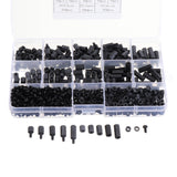 Suleve,M3NH17,780Pcs,Nylon,Screw,Black,Screw,Standoff,Spacer,Column,Assortment