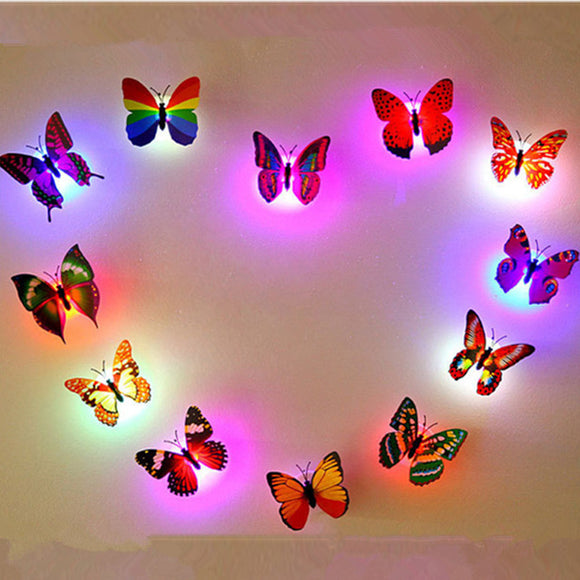 Honana,Colors,Changing,Flashing,Butterfly,Night,Light,Decorative,Lights,Stickers