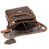 Vintage,Leather,Motorcycle,Rider,Waist,Fanny,Crossbody,Pouch