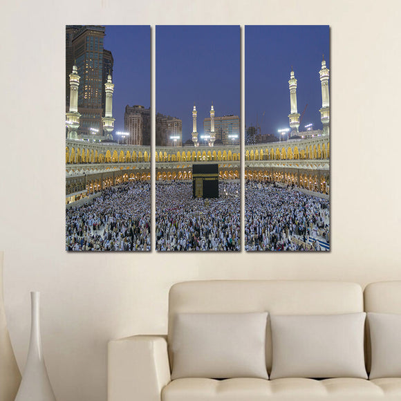 Miico,Painted,Three,Combination,Decorative,Paintings,Islamic,Religious,Decoration