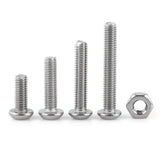 Suleve,MXSH3,440Pcs,Stainless,Steel,Button,Socket,Screws,Bolts,Assortment