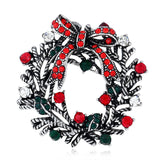 Christmas,Wreath,Festive,Brooch,Shirt,Collar,Brooch,Sliver